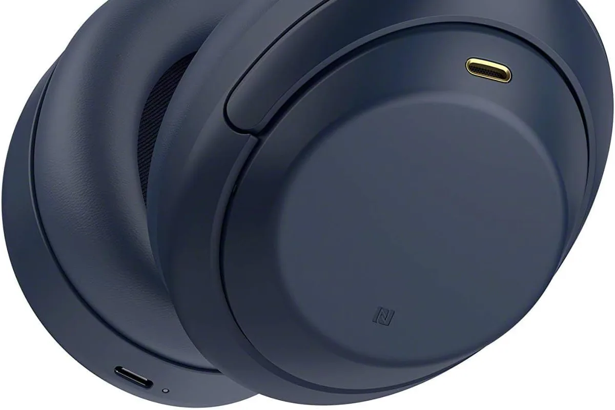 Noise-cancelling headphones on a desk in a quiet home office